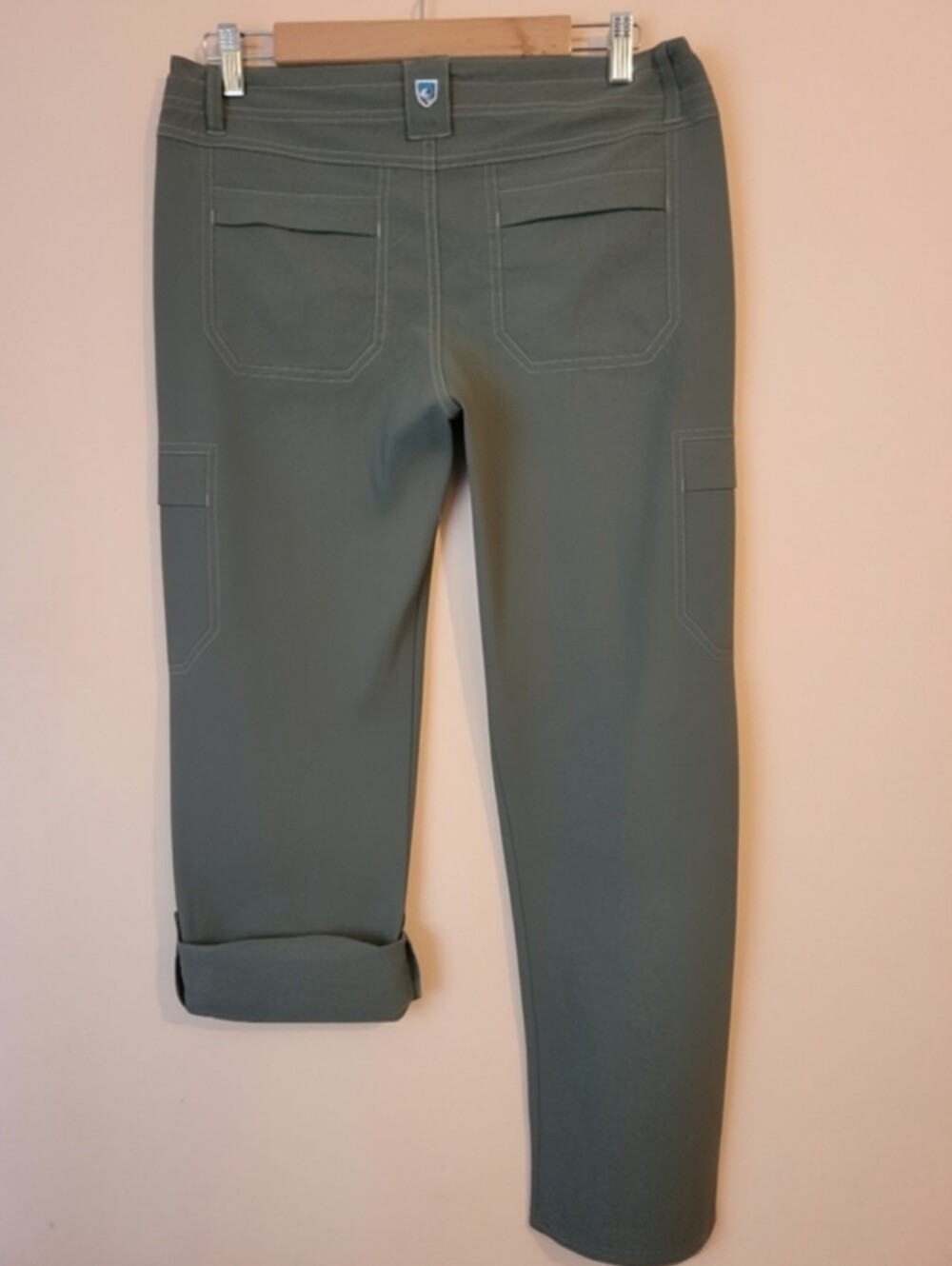 Kuhl Splash Roll-Up Cargo Pants, Olive Green, 32 Waist, Size 12, EUC - Picture 7 of 10